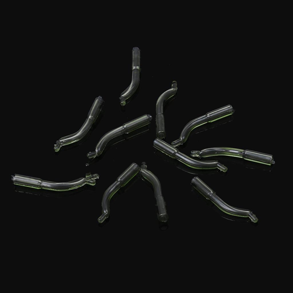 Pack of 10 Carp Accessories Anti- Line Aligner Hook Sleeve End Tackle Fishing Swivel - Light Green/Light Yellow