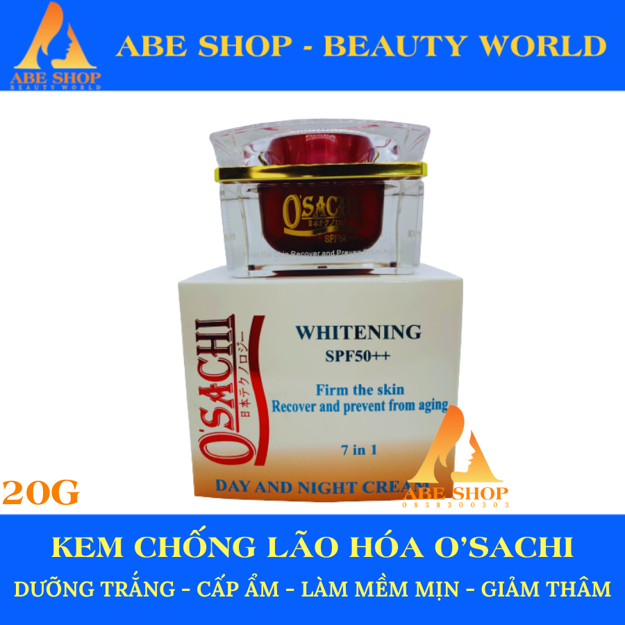 KEM O'SACHI ĐỎ 7 IN 1 - WHITENING DAY AND NIGHT CREAM - DƯỠNG TRẮNG - TÁI TẠO DA 20G