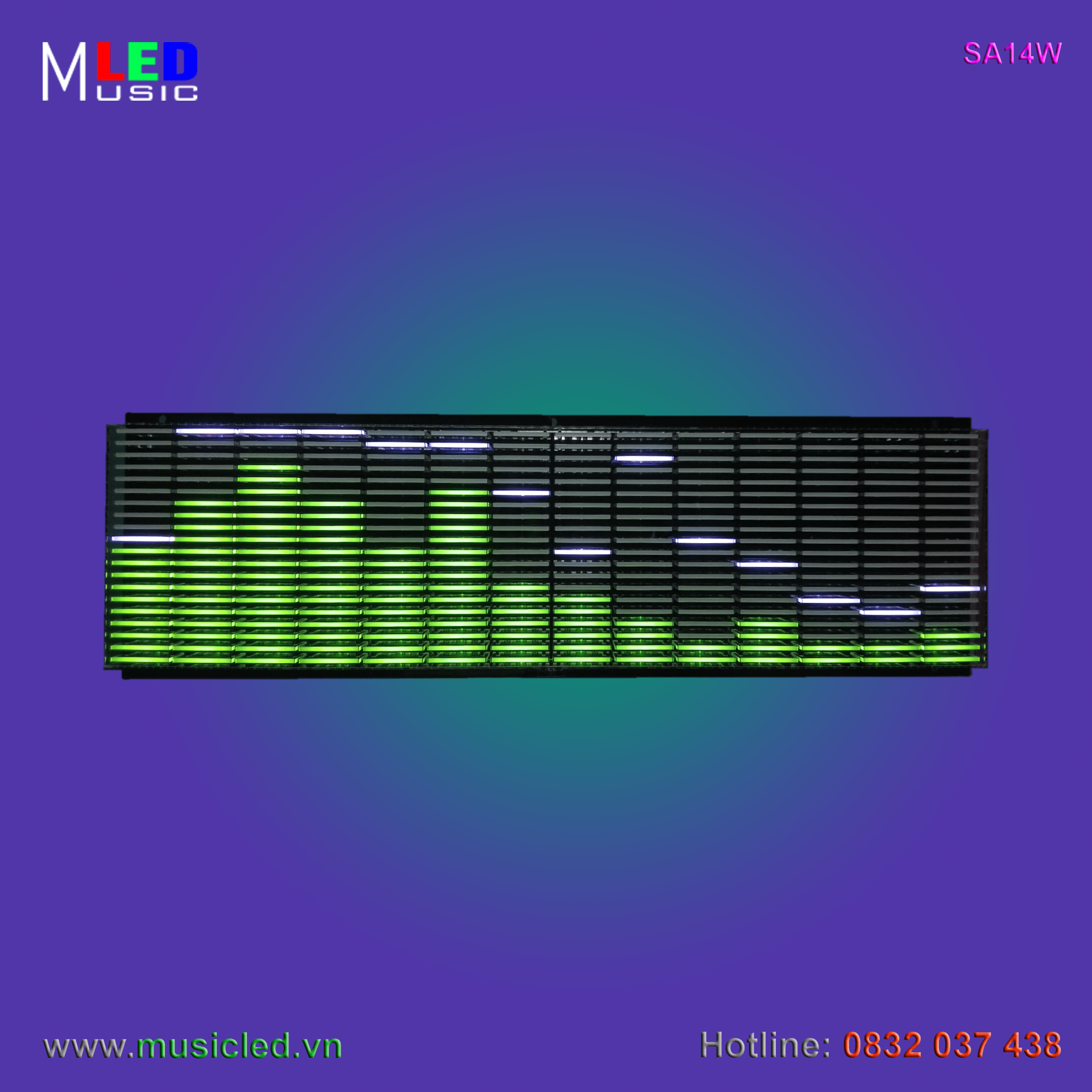 Dàn đèn Music LED nháy theo tần số nhạc 14 cột treo tường