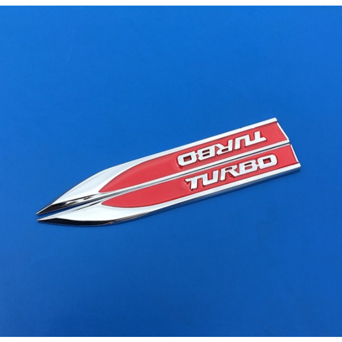 Bộ 2 mang cá Turbo dán xe ô tô