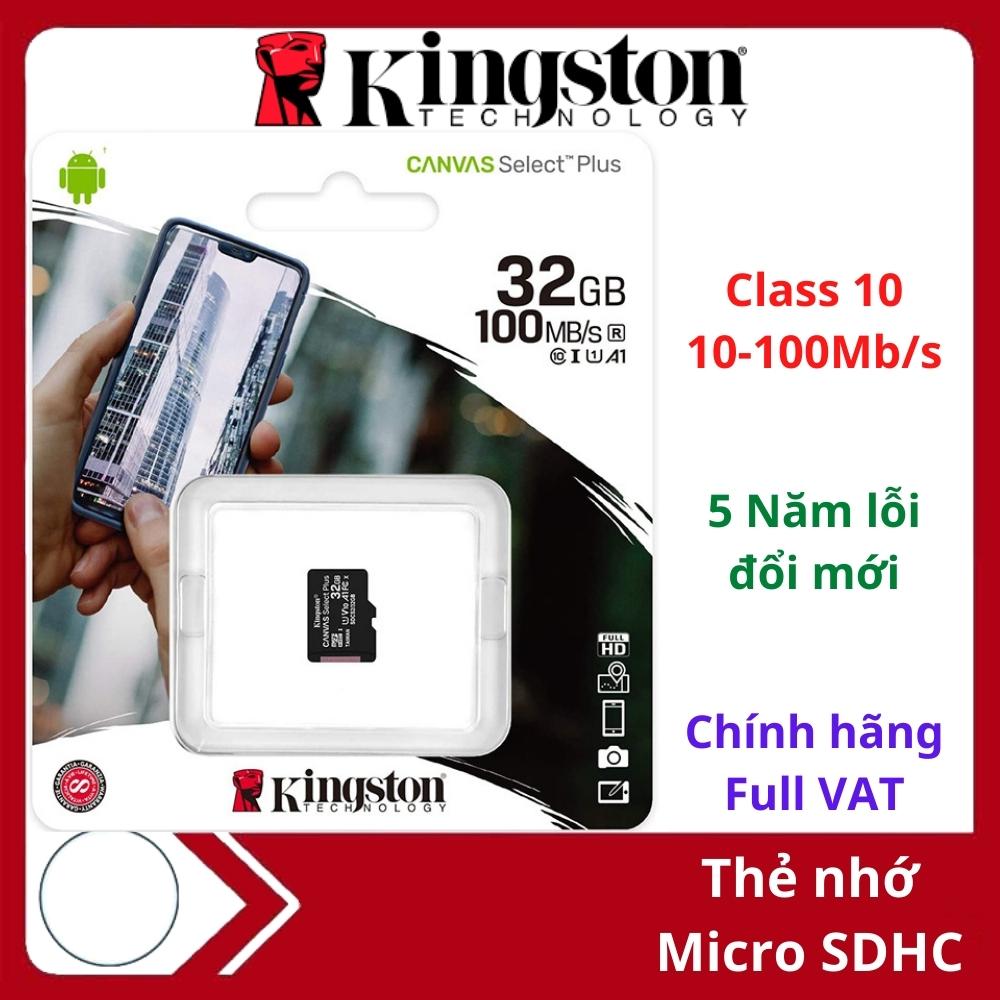 Thẻ nhớ MicroSD Kingston 32Gb/64Gb/128Gb cho điện thoại, máy tính, camera- Hàng chính hãng