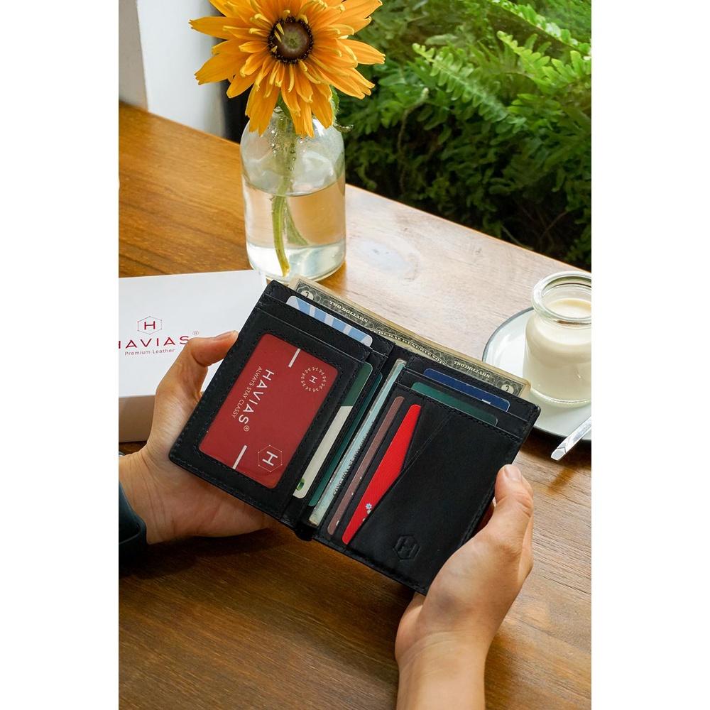 Ví da Verzip2 Handcrafted Wallet HAVIAS - Nâu Bò