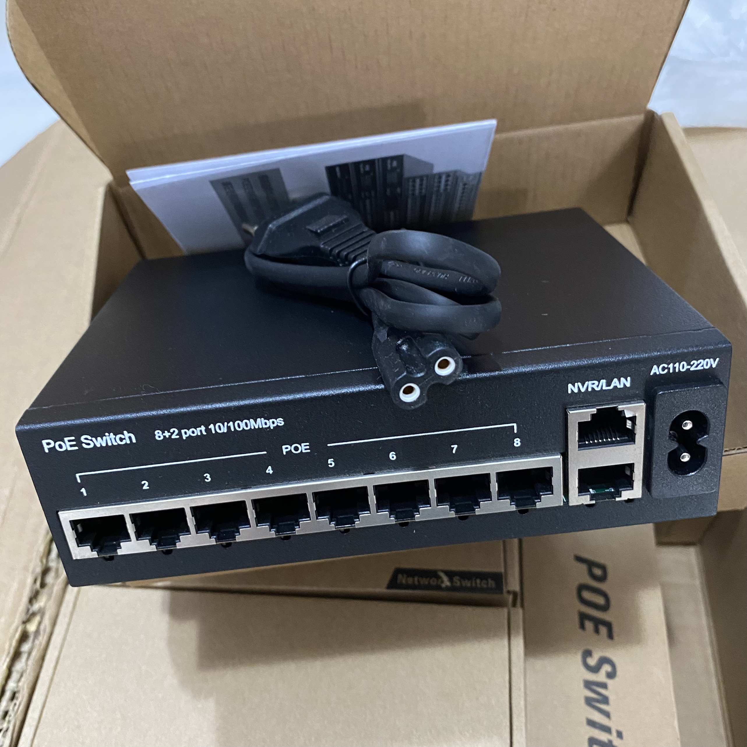 Bộ Chia Mạng POE 10 Cổng Switch POE 8+2 Uplink