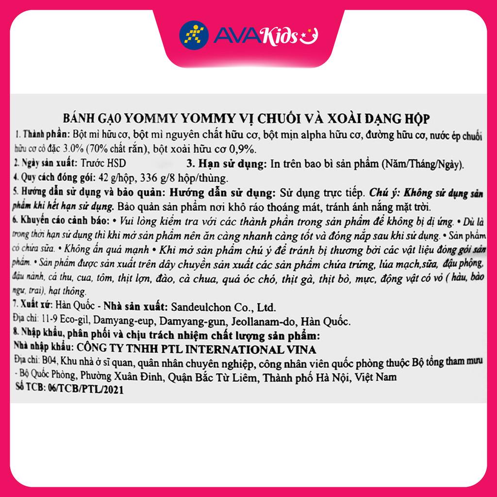 Bánh gạo ăn dặm Maeil Yommy Yommy vị chuối, xoài lon 42g (từ 1 tuổi) - Hàng Chính Hãng
