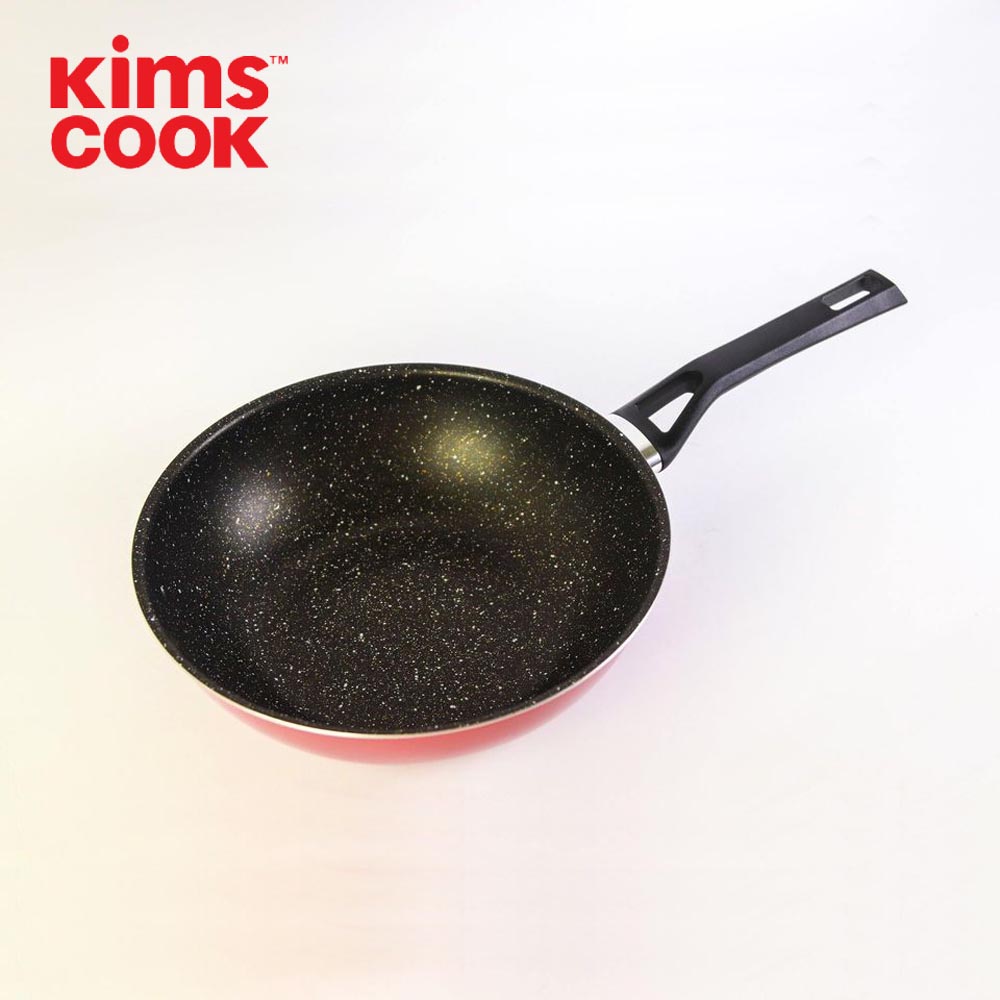 Chảo sâu Easy Cook hợp kim nhôm chống dính vân đá đáy từ Kimscook 26cm