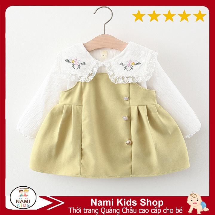 Set yếm thêu hoa cao cấp cho bé hàng Quảng Châu