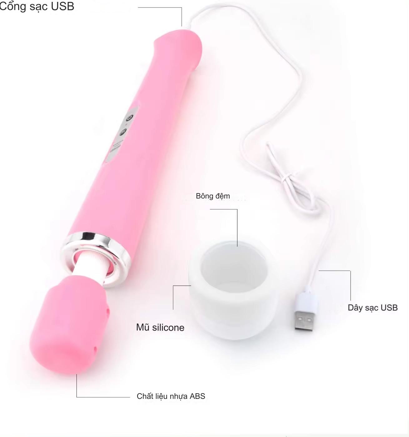 (Loại sạc Pin) Máy Massage Cầm Tay 1 Đầu THFA 10 Chế Độ Massage