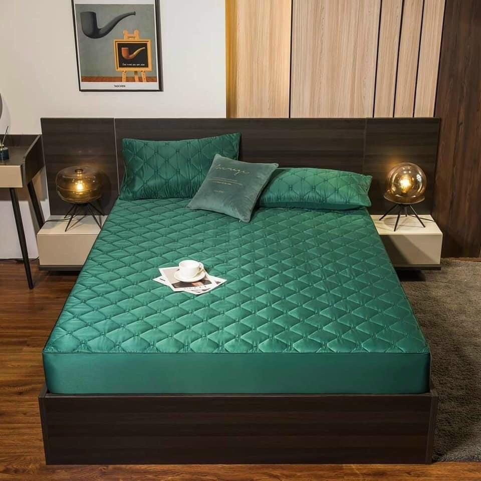 Bộ ga gối lụa trần chữ H hàng nhập 3 món 1m6x2m