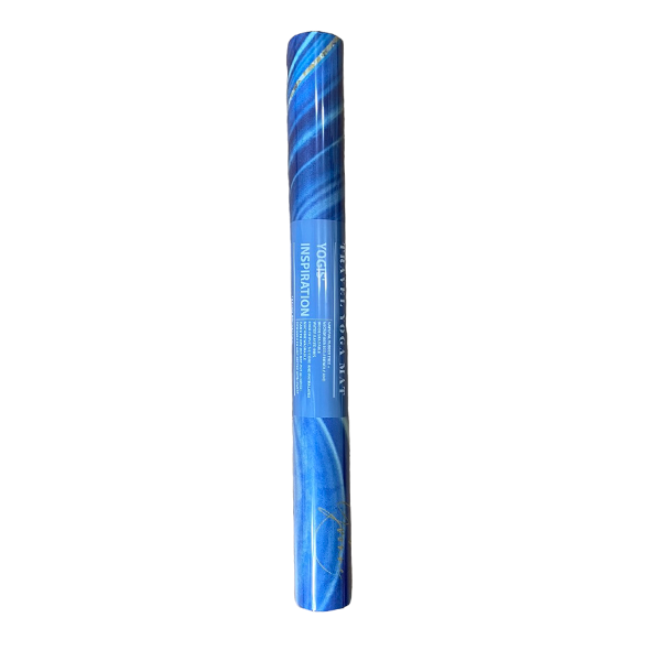 Thảm tập yoga du lịch cao cấp chính hãng Yvonne, Lucky Blue Stone (TẶNG KÈM 3 PHẦN QUÀ) dày 1,5mm gấp gọn, bề mặt nhám, siêu bám, ưa mồ hôi, dễ vệ sinh, chất liệu cao su tự nhiên, kích thước 183cm x 66cm, nặng 1,2kg 950.000₫