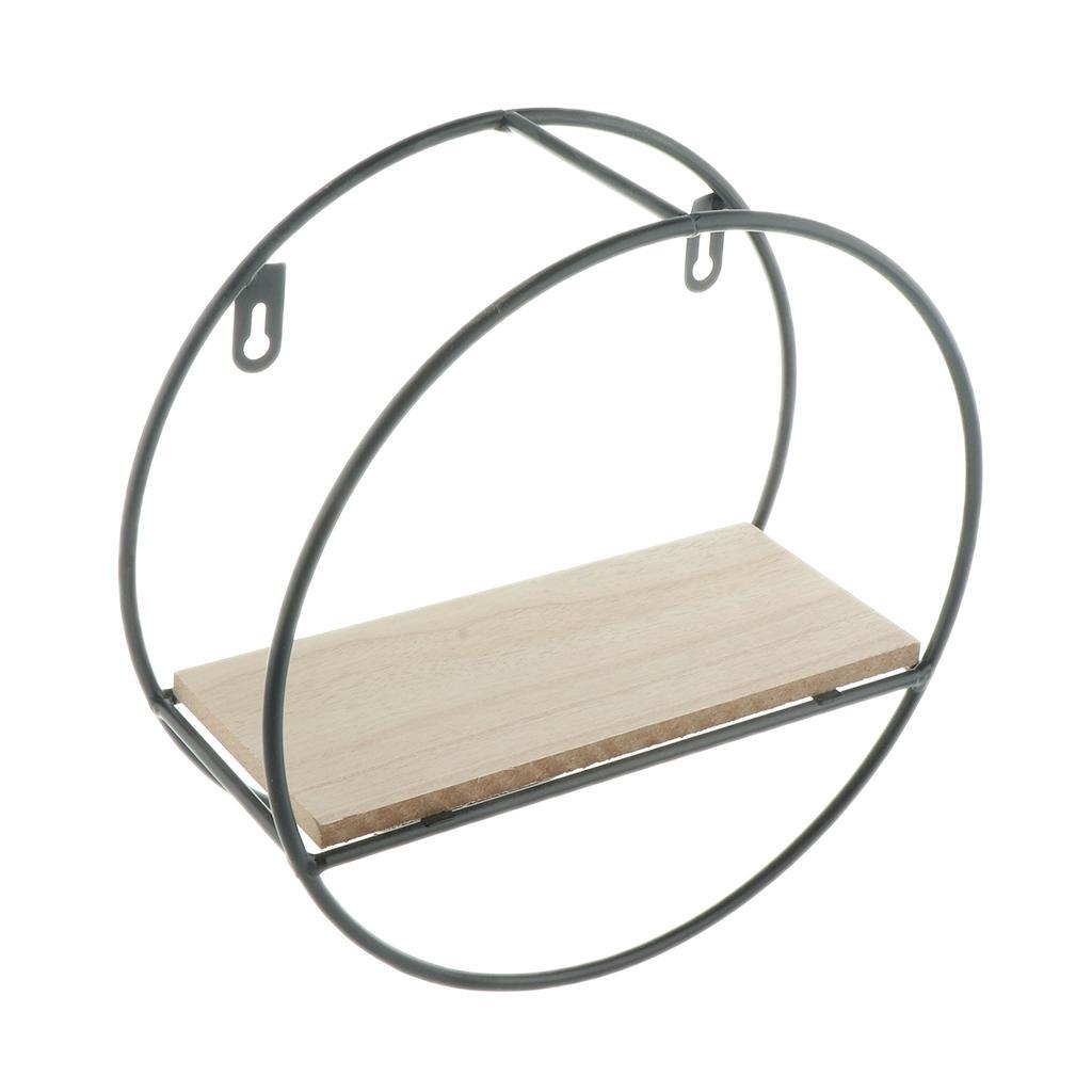 Vintage Iron Wall Shelves Display Flower Vase Holder Rack