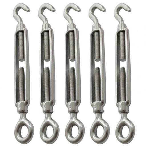 Tăng đơ mạ kẽm 1 móc 1 tròn D5mm cáp thép NAM LONG CHÂU