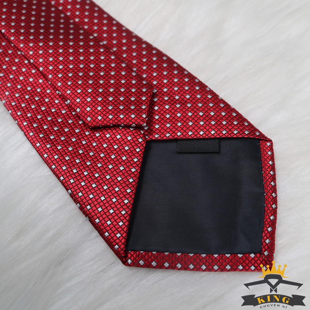Cà vạt bản nhỏ, Caravat cao cấp KING cavat nam công sở học sinh, vải silk lụa 100%, 3 lớp bản 6cm C52