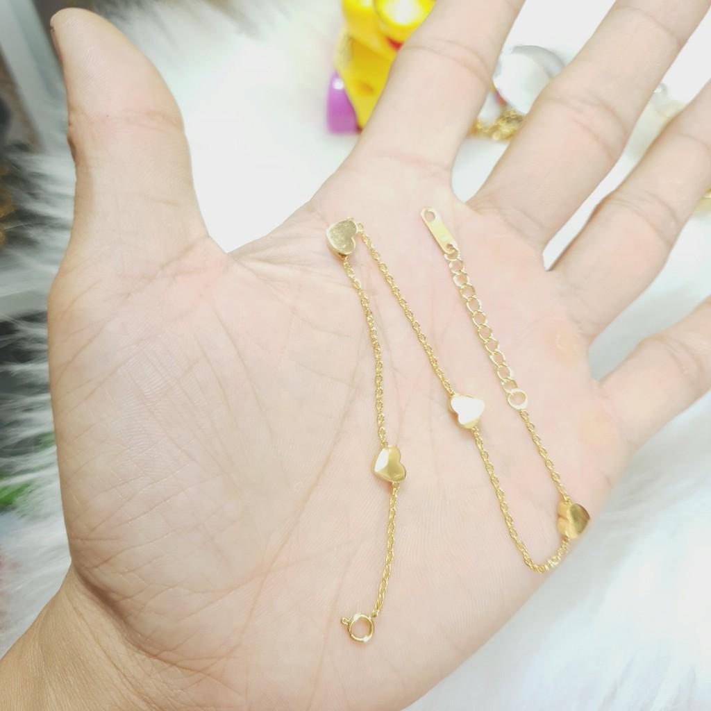 Lắc Chân Trái Tim Titanium Cao Cấp- Dùng bền bỉ tắm rửa không kiêng nước