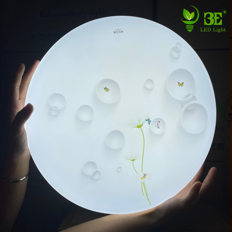 Đèn Ốp Trần 3E LED LIGHT Hoạ Tiết Giọt Sương 3 Chế Độ Ánh Sáng Công Suất 24W