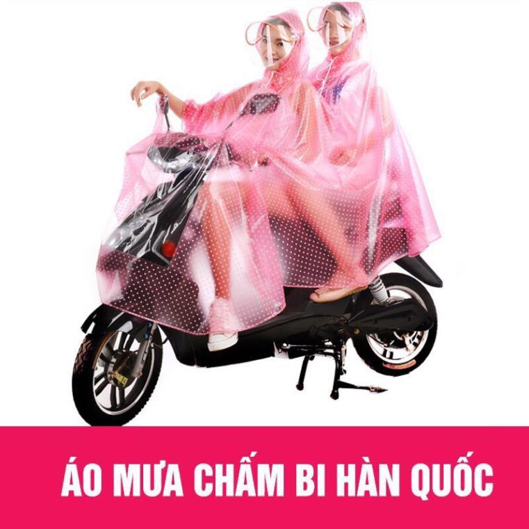 Áo mưa chấm bi Hàn Quốc TQ Có kính che