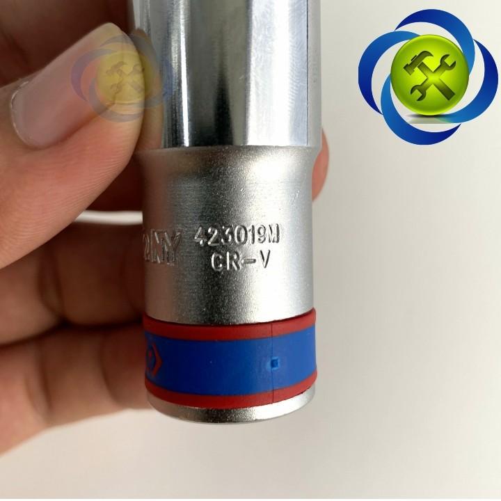 Tuýp 19mm 1/2 Kingtony 423019M loại dài 77mm 12 cạnh màu trắng