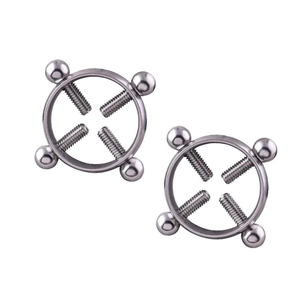 2pcs Stainless Steel Adjustable Screw Circle Barbell Piercing