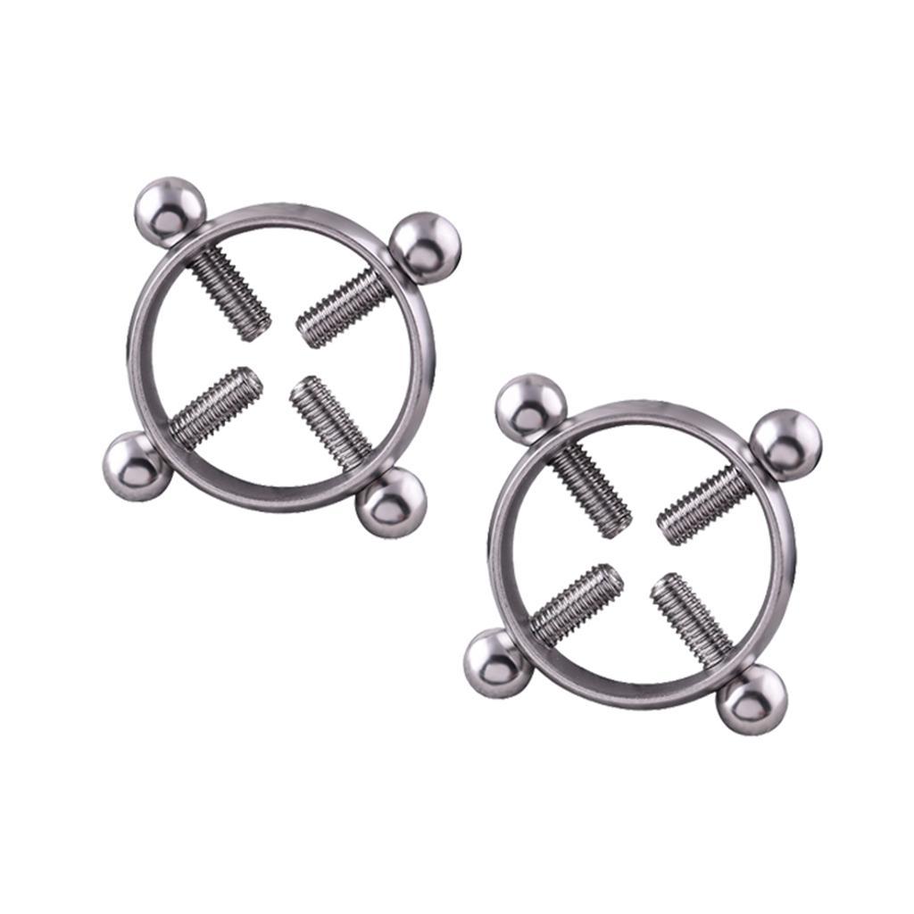 2pcs Stainless Steel Adjustable Screw Circle Barbell   Piercing