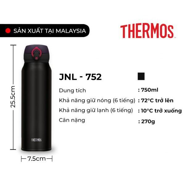 Bình giữ nhiệt Thermos nút bấm JNL-752 - Dung tích 750ml - Hàng chính hãng