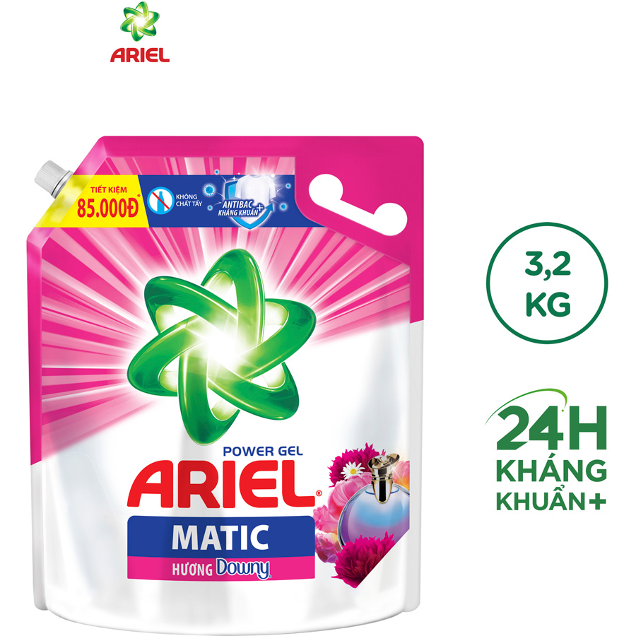 Nước Giặt Ariel Hương Downy Túi 3.2Kg