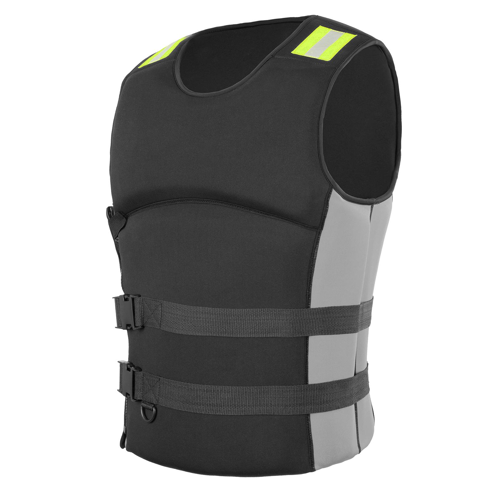 Áo phao Thể thao dưới nước bằng Vật liệu neoprene thoải mái với bọt EPE để nổi tốt.có dải phản quang, Đóng khóa kéo bên hông an toàn