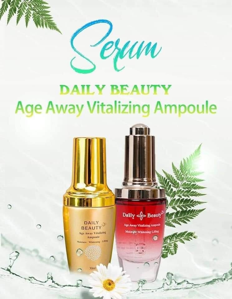 Combo 3 hộp Serum Daily Beauty Age Away Vitalizing Ampoule Đánh Thức Thanh Xuân sản phẩm nhập khẩu chính ngạch Hàn Quốc