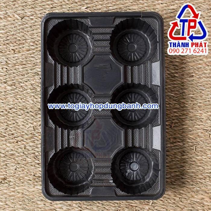 100 khay nhựa 6 ngăn đựng 6 ly trà sữa - khay nhựa 6 ô đựng ly chống đổ