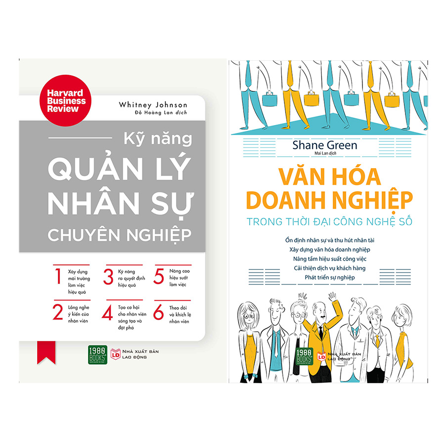 Combo Văn Hóa Doanh Nghiệp Trong Thời Đại Công Nghệ Số + Kỹ Năng Quản Lý Nhân Sự Chuyên Nghiệp ( 2 Cuốn )