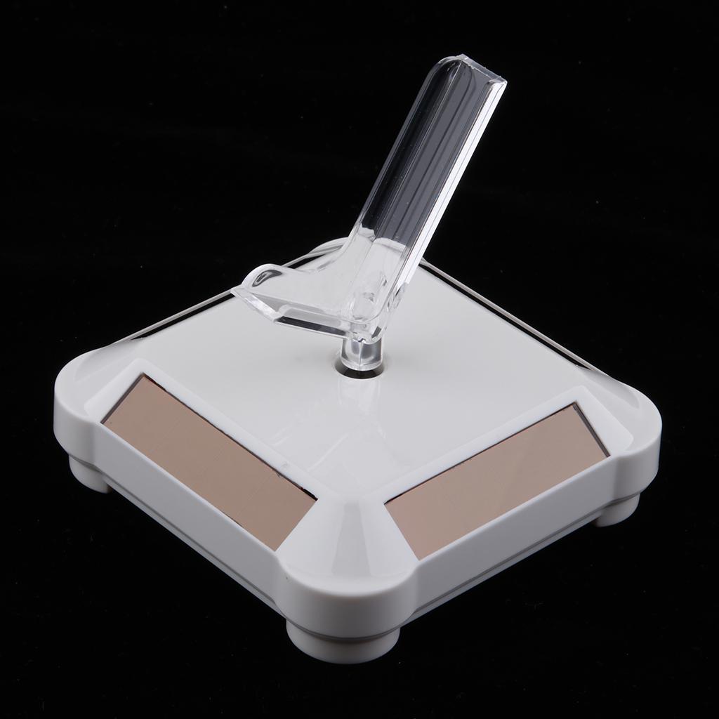 Solar and Battery Powered Turntable Rotating Display Stand Holder Watch Jewelry & Phone Display V Rack, Convenient, Save energy, Eco-friendly