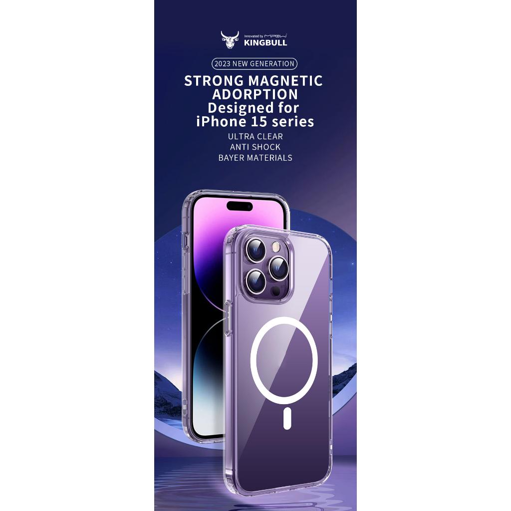 Ốp lưng trong suốt MIPOW Transparent cho iPhone 15 Series -Thiết kế tương thích sạc không dây, hàng chính hãng