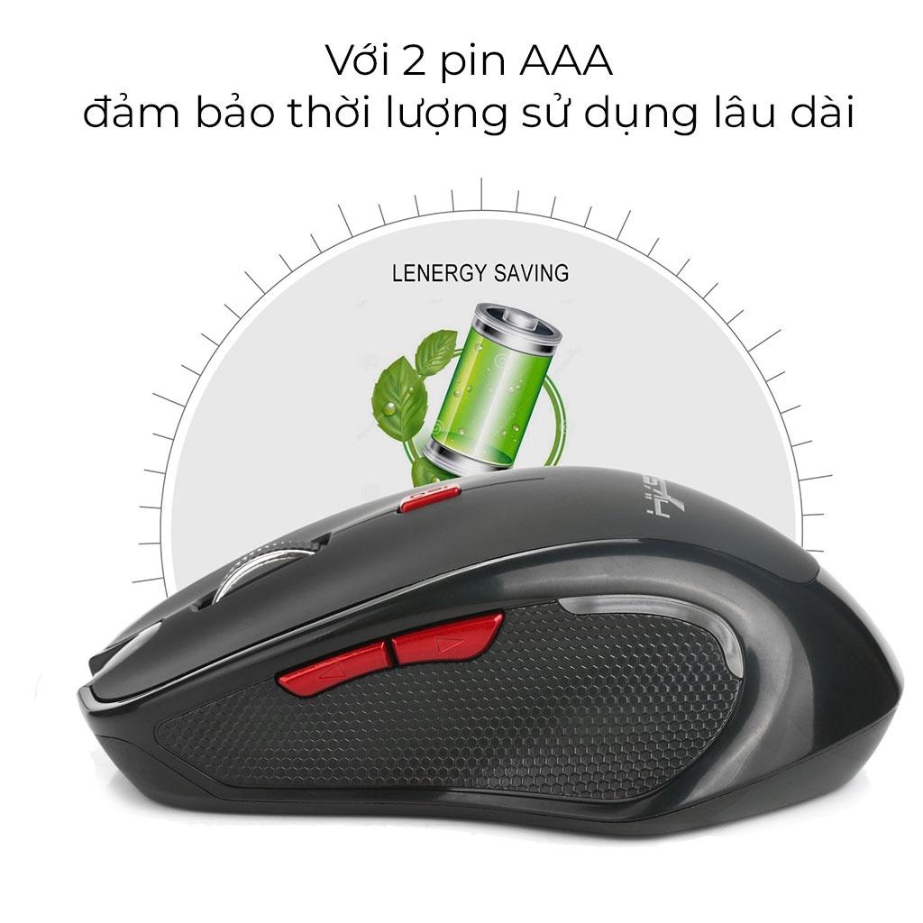 Chuột không dây HXSJ T21 USB 2.4G Văn phòng mouse 2400dpi Gaming, kết nối PC,laptop,tivi - hàng chính hãng