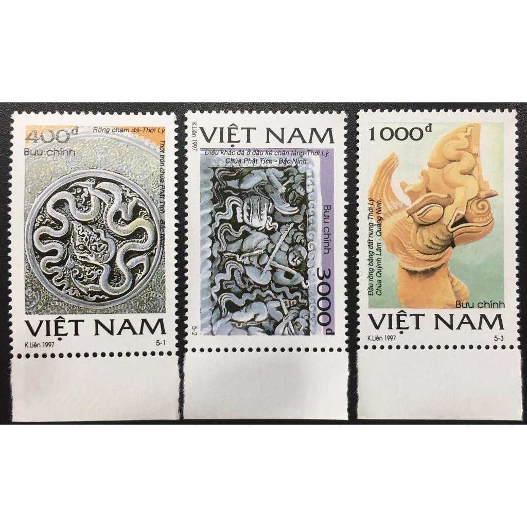 Tem Sưu Tầm Việt Nam 1997 Chủ Đề Kiến Trúc Điêu Khắc 5 con.