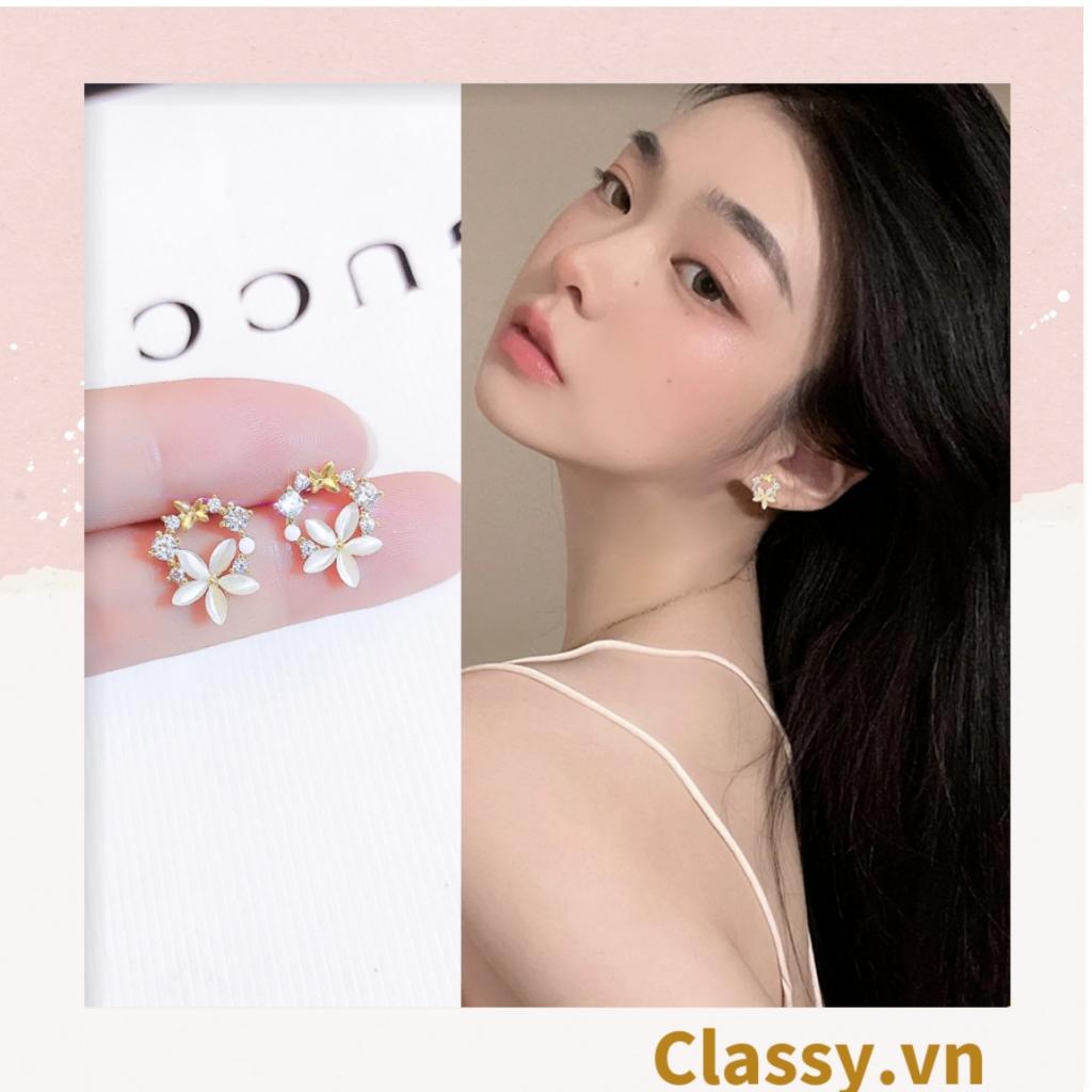 Khuyên tai Bông tai Hoa tai Classy hoa kiểu dáng độc đáo dễ thương PK1605