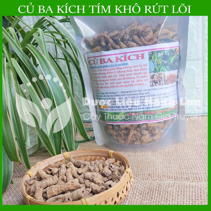 1kg Củ Ba Kích Tím khô sạch đã rút lõi