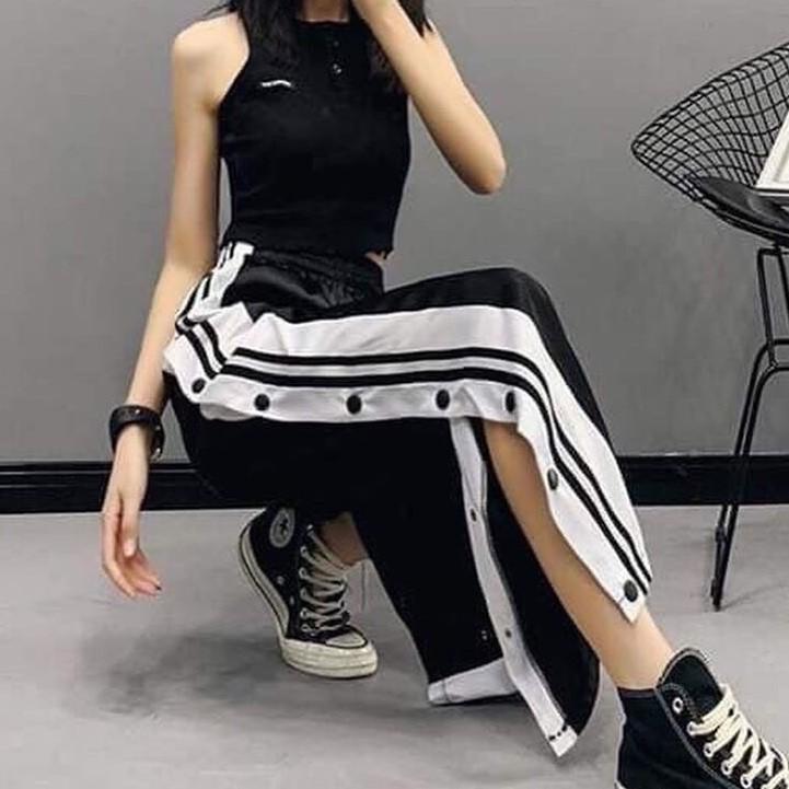 QUẦN JOGGER PHỐI SỌC NÚT BẤM