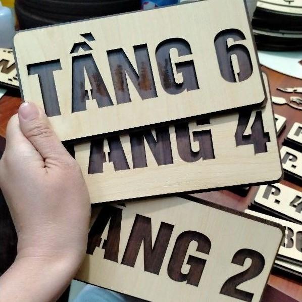 Bảng Số Tầng, Số Phòng Bằng Gỗ Trang Trí Độc Đáo