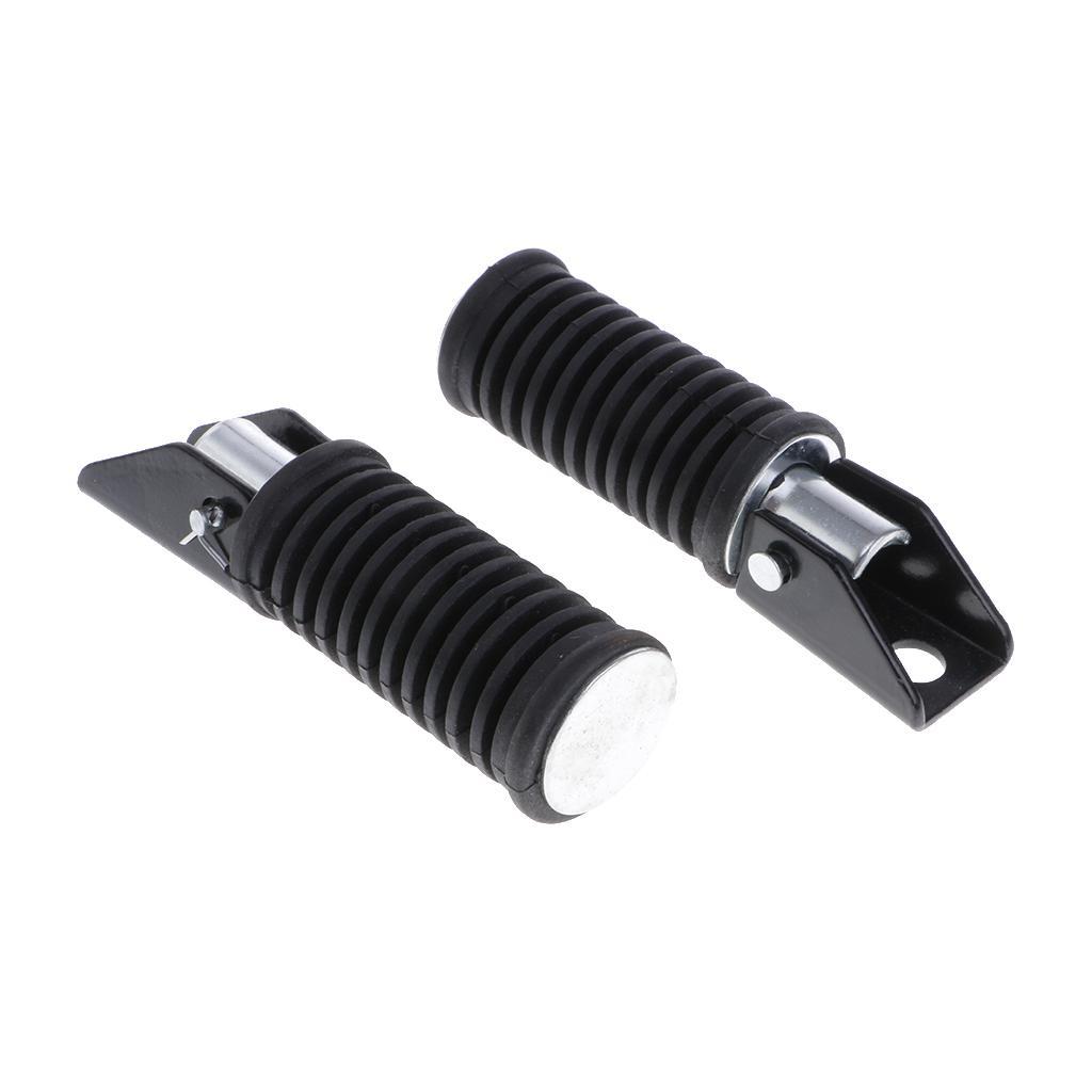 2 Pieces Motorcycle Foot Rests Pedals Footpegs for for Suzuki GS125 GN125