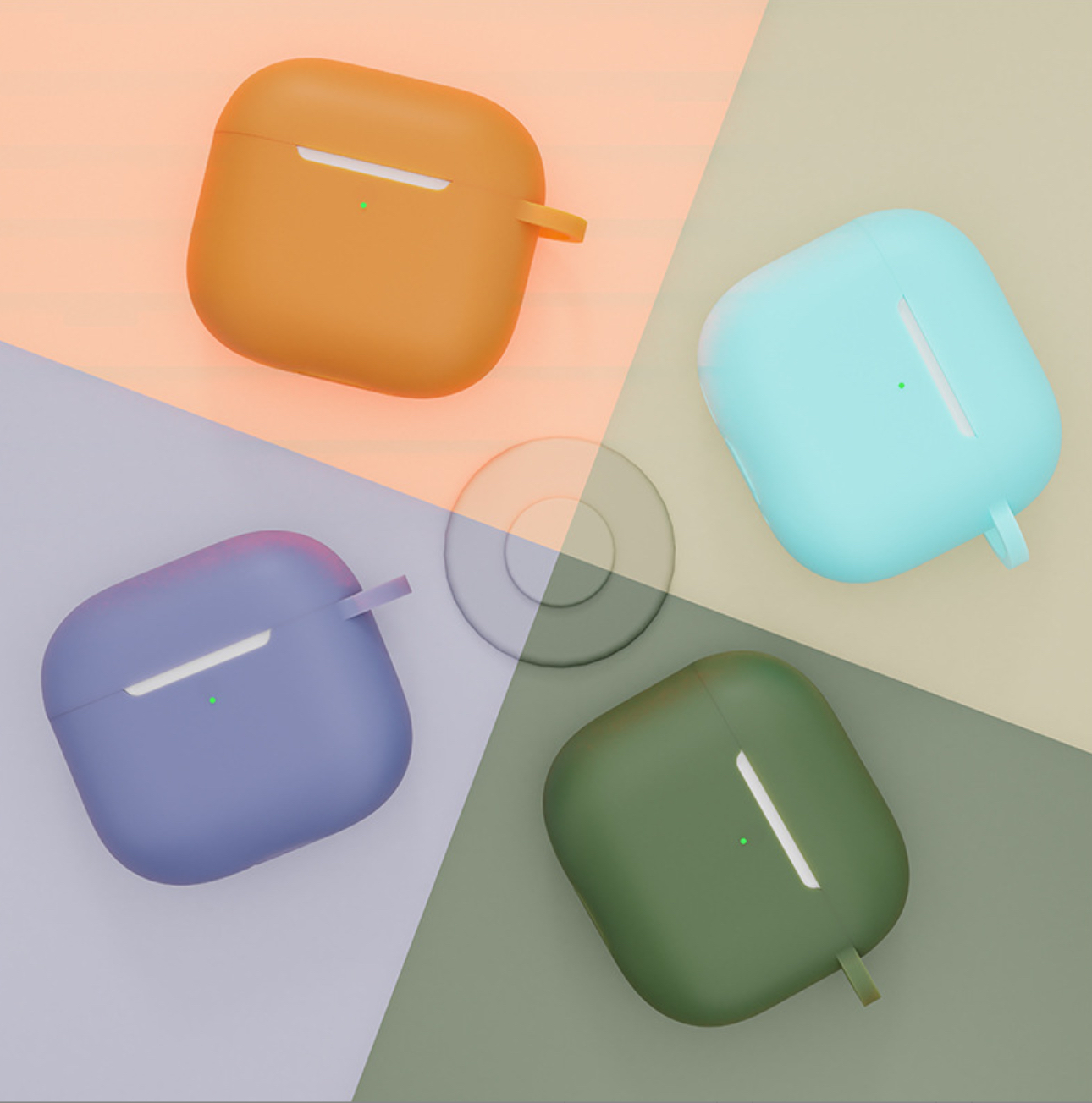 Case vỏ ốp bọc tai nghe dành cho Airpods 4, airpod Pro 2 silicon kèm dây đeo - HÀNG CHÍNH HÃNG