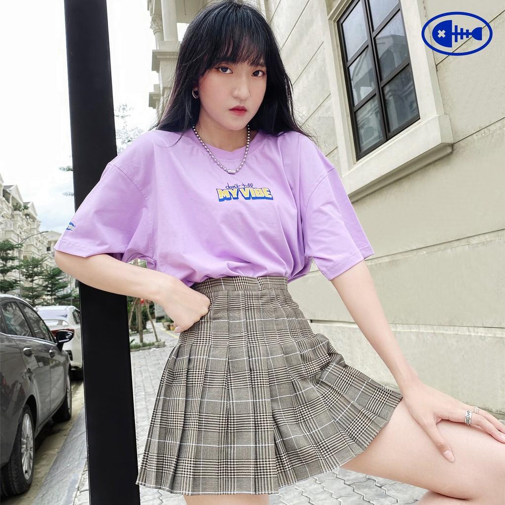 Áo thun nữ cotton màu tím | DKMV Violet Baseball Tee
