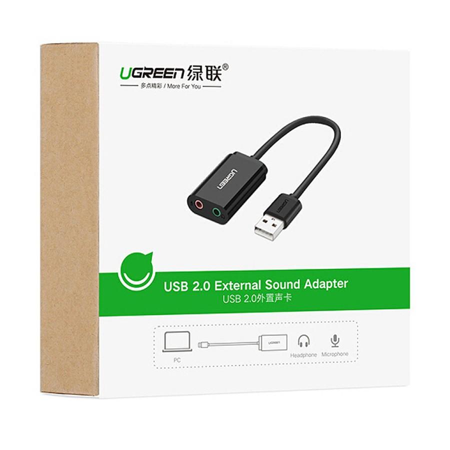 Ugreen 30724 - Cáp USB 2.0 ra Loa và Mic chính hãng -Hàng Chính Hãng