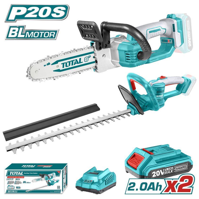 BỘ COMBO MÁY CƯA XÍCH TGSLI20851 & MÁY CẮT HÀNG RÀO THTLI20018 TOTAL TOSLI23044 - HÀNG CHÍNH HÃNG