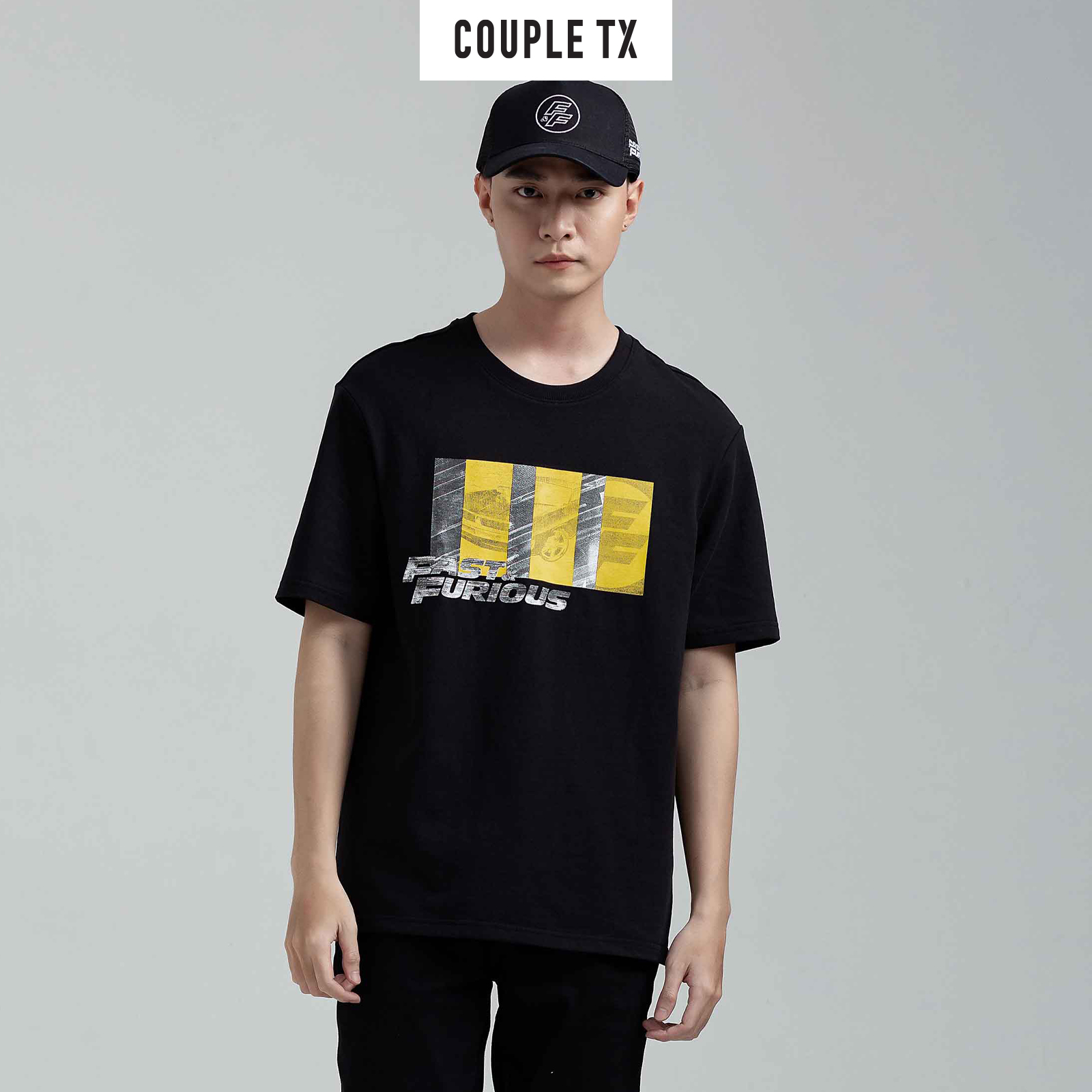 COUPLE TX - Áo Thun Nam Cotton Relax In Tram Xe FF MTS 1184