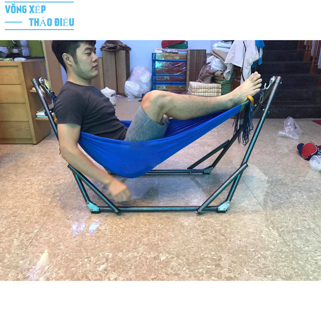 Bộ võng xếp cho trẻ em sơn tĩnh điện thép phi 32