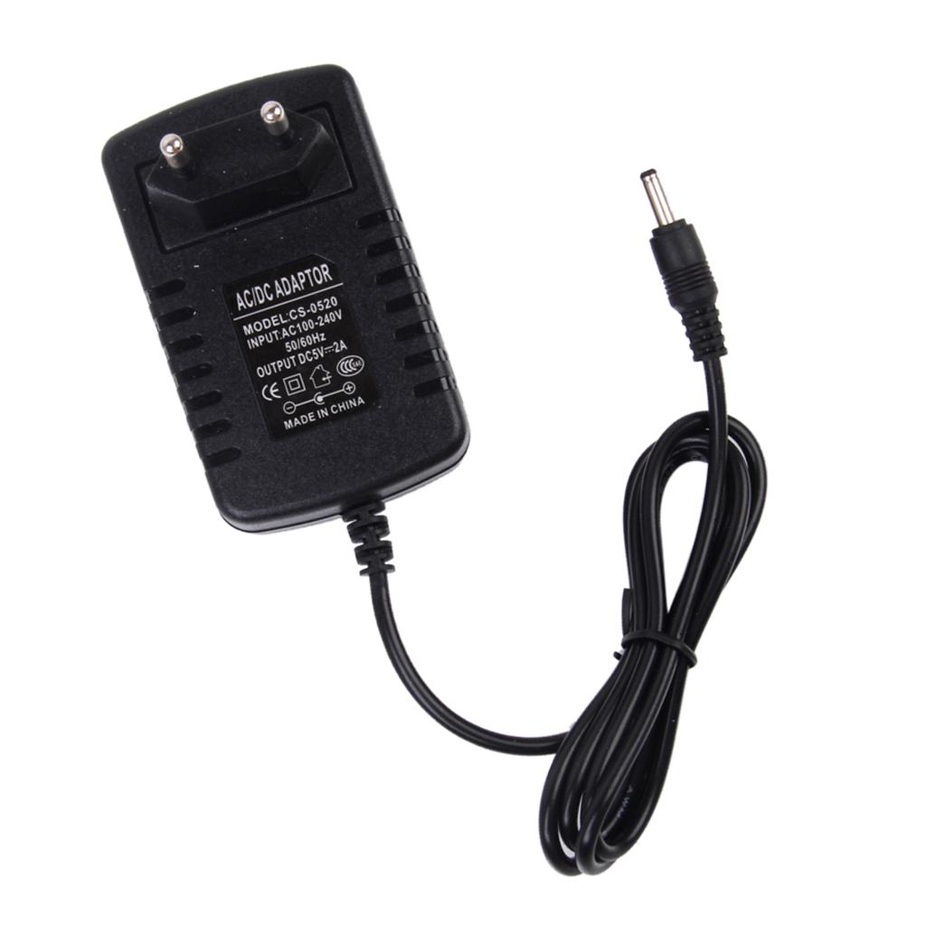 EU Plug AC 100-240V to DC 5V 2A Power Supply Charger Converter Adapter 3.5mm