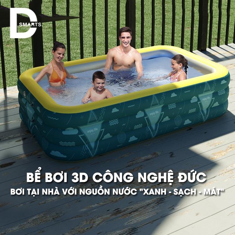 Bể Bơi Cho Bé Công Nghệ Cao | Phao 3D Cỡ Lớn Tại Nhà Với Nguồn Nước Xanh Sạch Mát