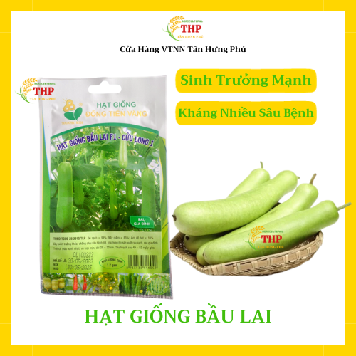 Hạt giống Bầu Lai F1 Cửu Long 1 | hạt Giống | Gói 1.2gr