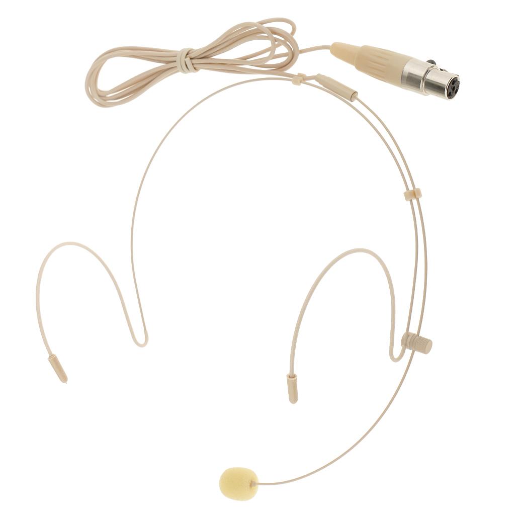 4xProfessional Ear Hook Wired Headset / Headworn Microphone Skin Color 4Pin