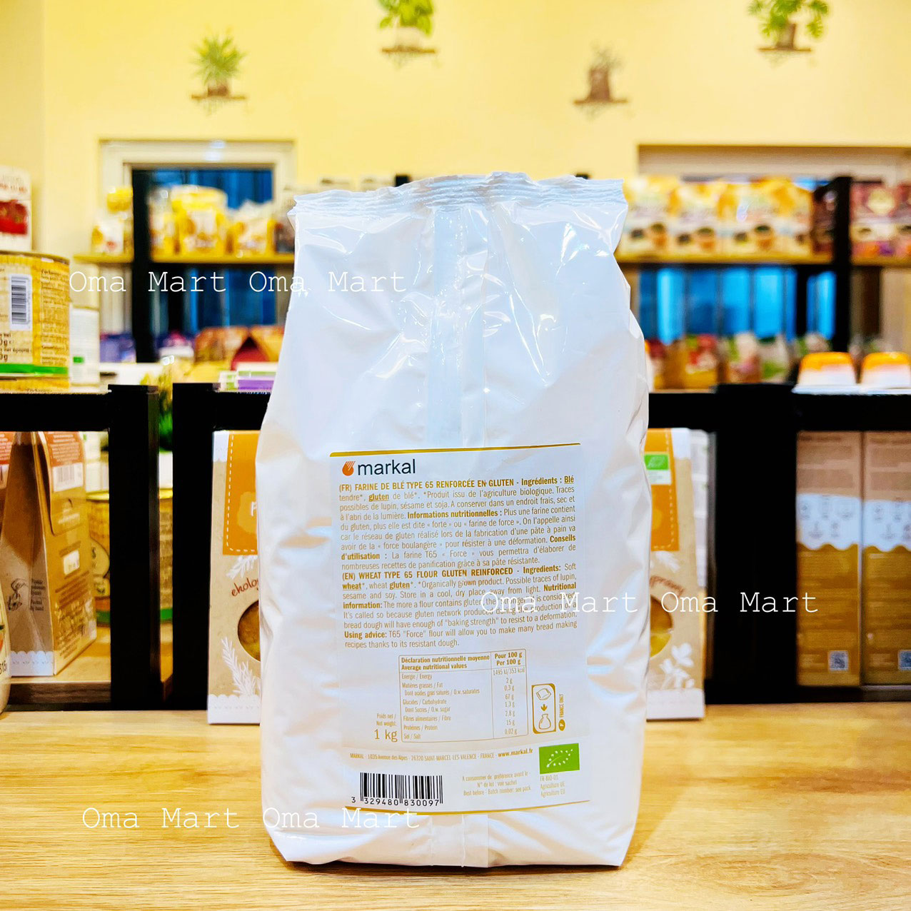 Bột làm bánh mì hữu cơ T65 Markal 1kg