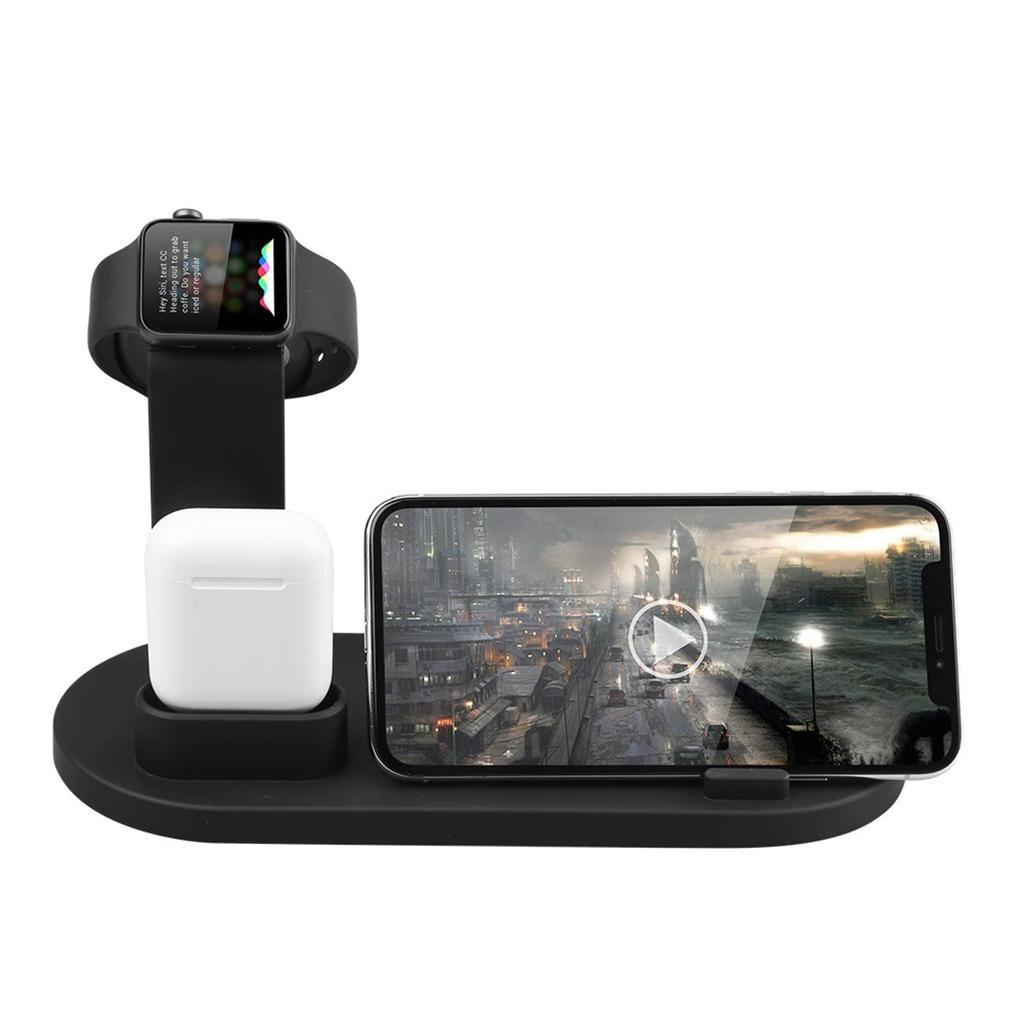 Wireless Mobile Phone Watch Earphone Fast Charging Station Base