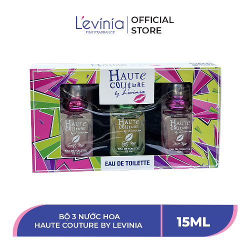 Hộp quà bô 3 nước hoa Haute Couture by L'evinia 15ml